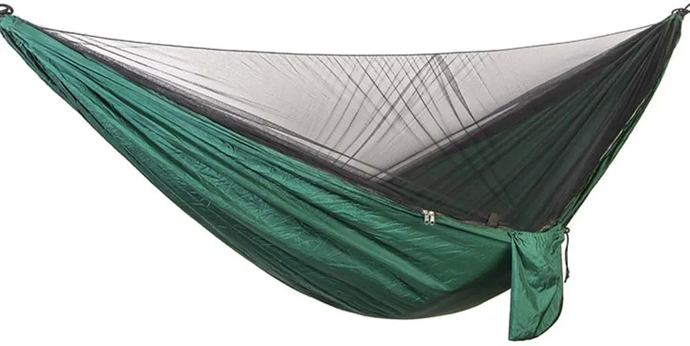 Hammock with Mosquito Net 2 Person Camping, Ultralight Portable Windproof, Anti-Mosquito, for Outdoor, Hiking, Backpacking, Travel