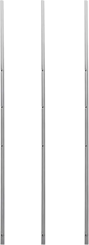 HANABASS 3pcs Football Machine Pole Table Soccer Rod, Table Soccer Pole Replacement, Foosball Table Parts Desk Soccer Machine Accessory Metal Rod for Soccer Game Repair Maintenance Iron Silver
