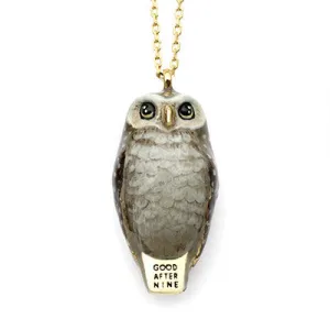 Happy Spotted Owl Whistle Necklace