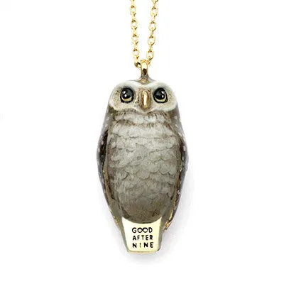 Happy Spotted Owl Whistle Necklace