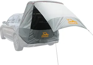 Hasika Canopy Tent Sun Shade Awning for Camping Road Trip Park Waterproof 3000MM UPF 50  Gray (Large)