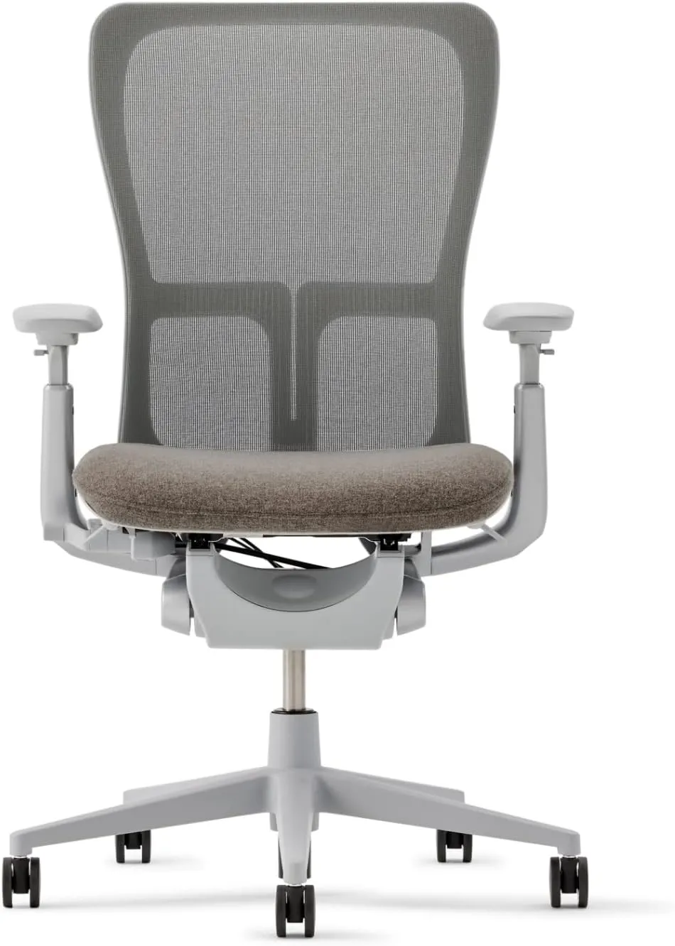 Haworth Zody Standard Posture Mesh Office Chair – Ergonomic Desk Chair with Pneumatic Seat Height Adjustments and Forward Tilt Option - Without Lumbar Support (Stone)