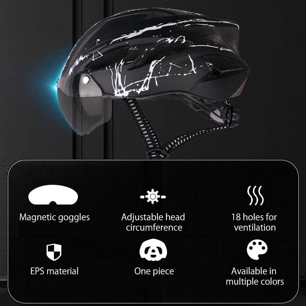 Helmet Cycling Helmet for Adult Men Women Protective Helmet with Magnetic Visor