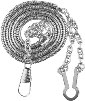 Hero's Pride 21" Whistle Chain with Button Hook - Chain for Badge Holder, Police, Sheriff, CHP, Law Enforcement, Security - 3 Pack
