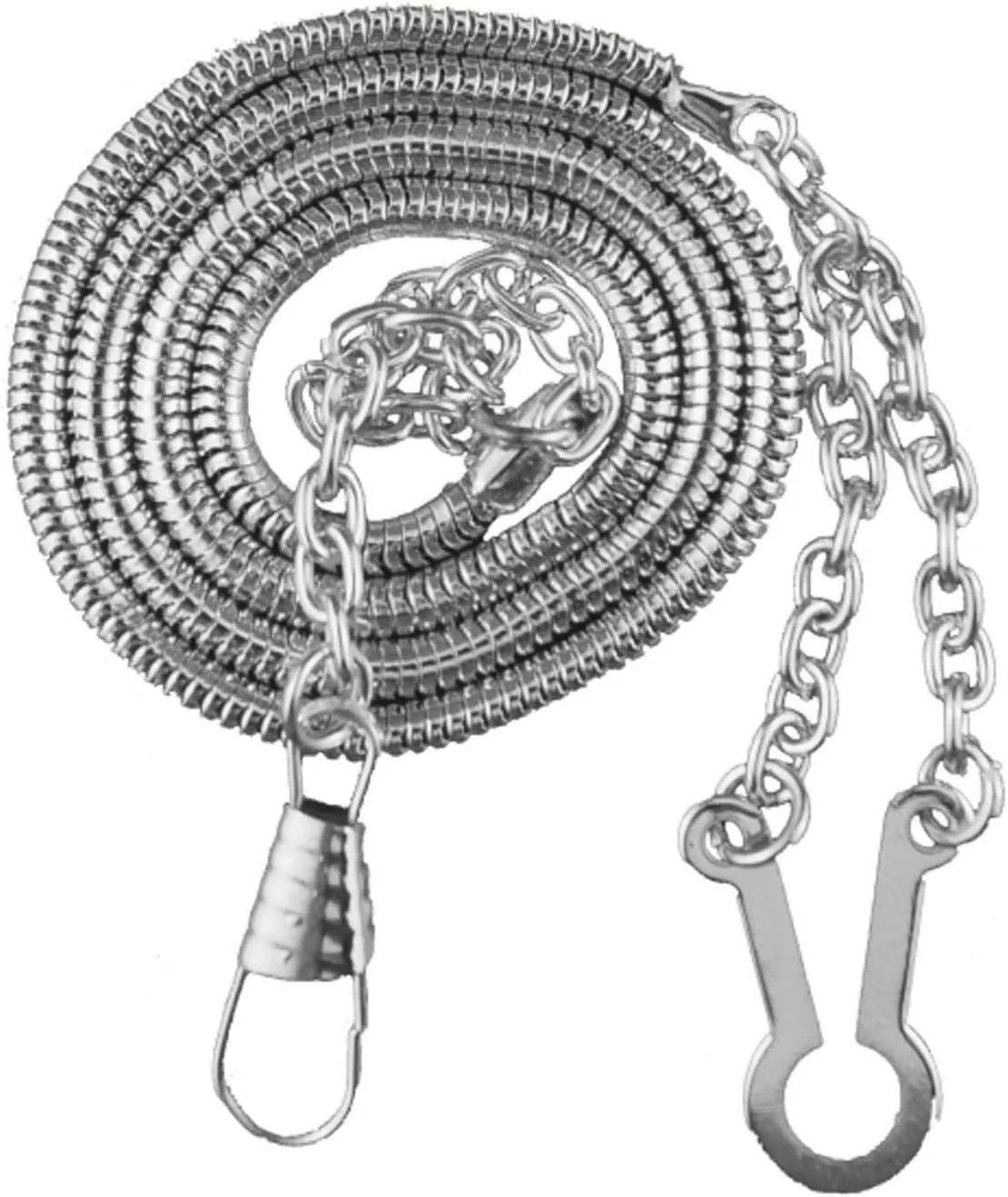 Hero's Pride 21" Whistle Chain with Button Hook - Chain for Badge Holder, Police, Sheriff, CHP, Law Enforcement, Security - 3 Pack