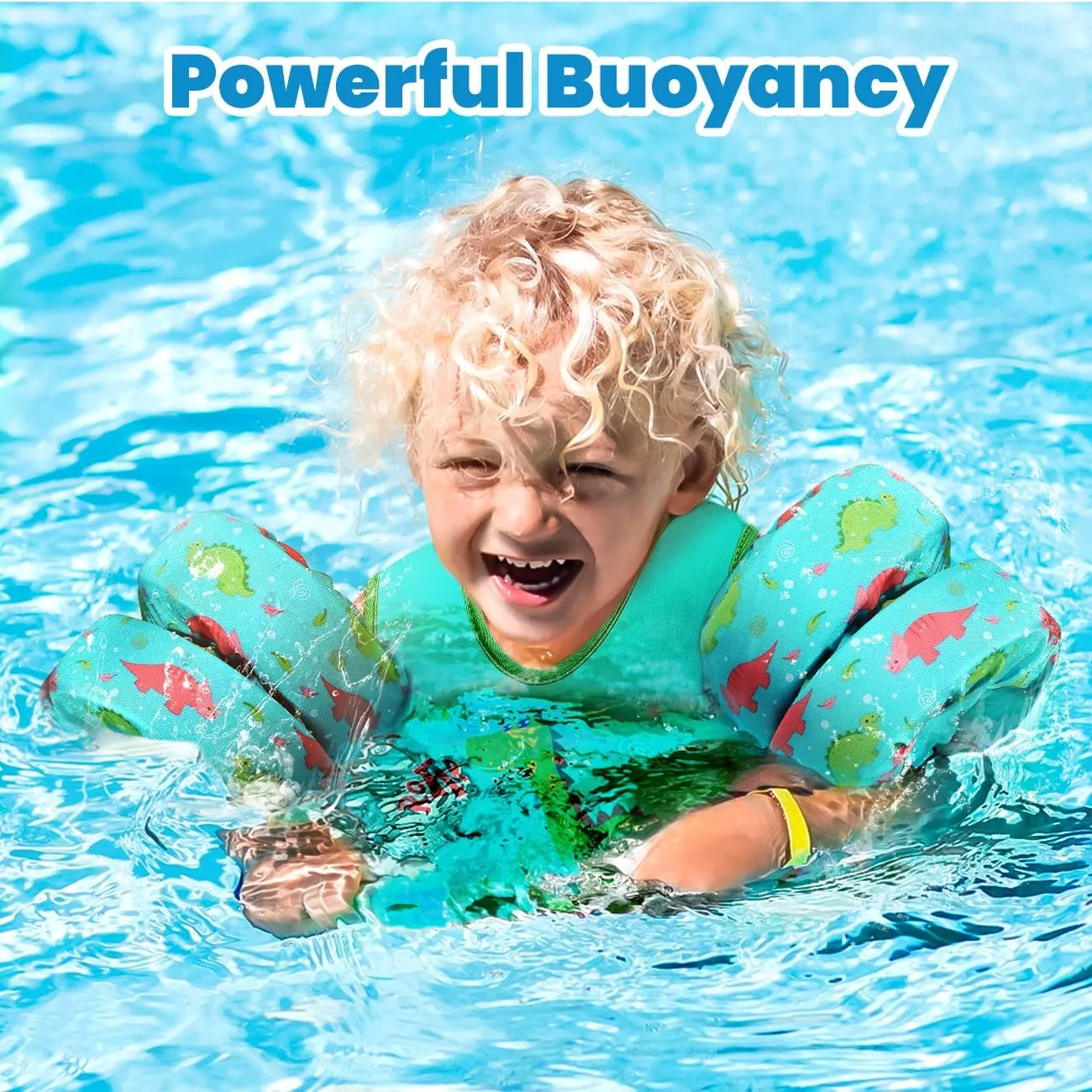 HeySplash Toddler Swim Vest, Toddler Floaties Fit 13-30/22-44 Lbs,Kids Swim Jacket with Adjustable Strap, Arm Floaties Water Wing Arm Band for Children Learn to Swim, Puddle Sea Beach Jumper Boy Girl