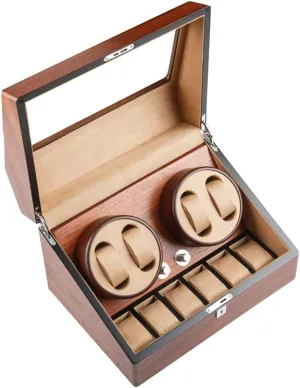 High-end 10-Seater Watch Collection Box Wooden Watch Automatic Winding Device Mechanical Watch Collection Box Swing Watch Rotation Device Mute Motor Static Watch Position Watch Box with sunroof and