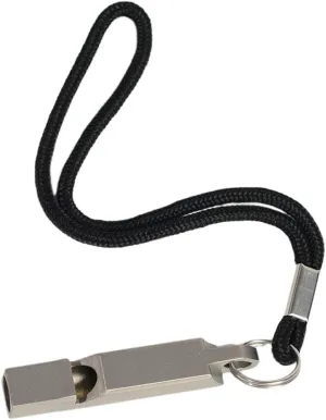 High Pitch Emergency Whistle Single Tube Loud for Camping & | Titanium Alloy Loudest Emergency Survival Whistle with Lanyard - Compact & Portable