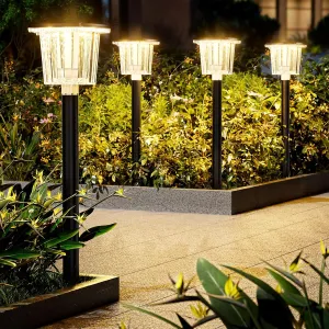 HIGH-POWER 2-in-1 Warm&Cold,8 Pack SUPER BRIGHT Solar Lights Outdoor IP65 Waterproof,3000/12000K Solar Pathway Lights ,Up to 28 Hrs Solar Walkway Lights for Yard,Patio,Landscape,Sidewalk,Driveway,Lawn
