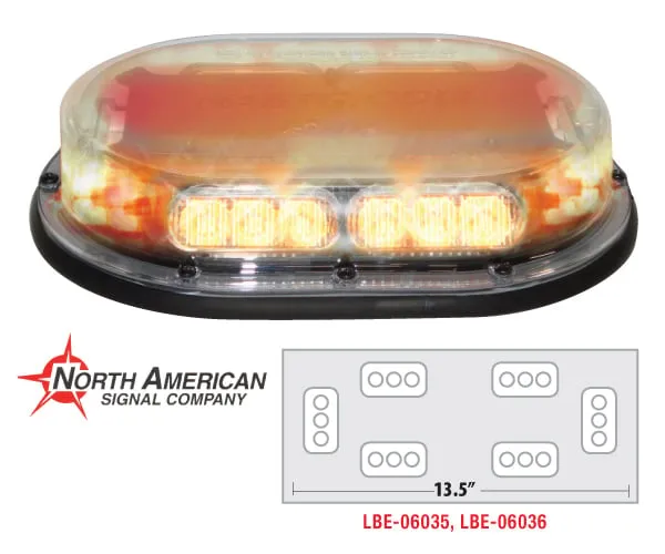 High Power LED Mini Bar - Amber - Permanent Mount