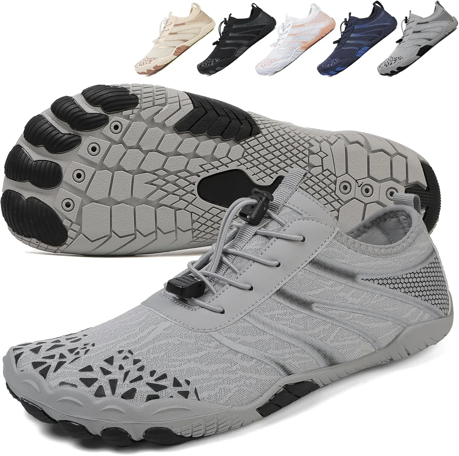Hike Barefoot Shoes Womens Men,Unisex Barefoot Water Shoes Breathable, Anti-Slip Hiking Footwear for Athletic Wide Toe Shoe Footwear for Hiking, Walking, Running, Yoga, and Water Sports