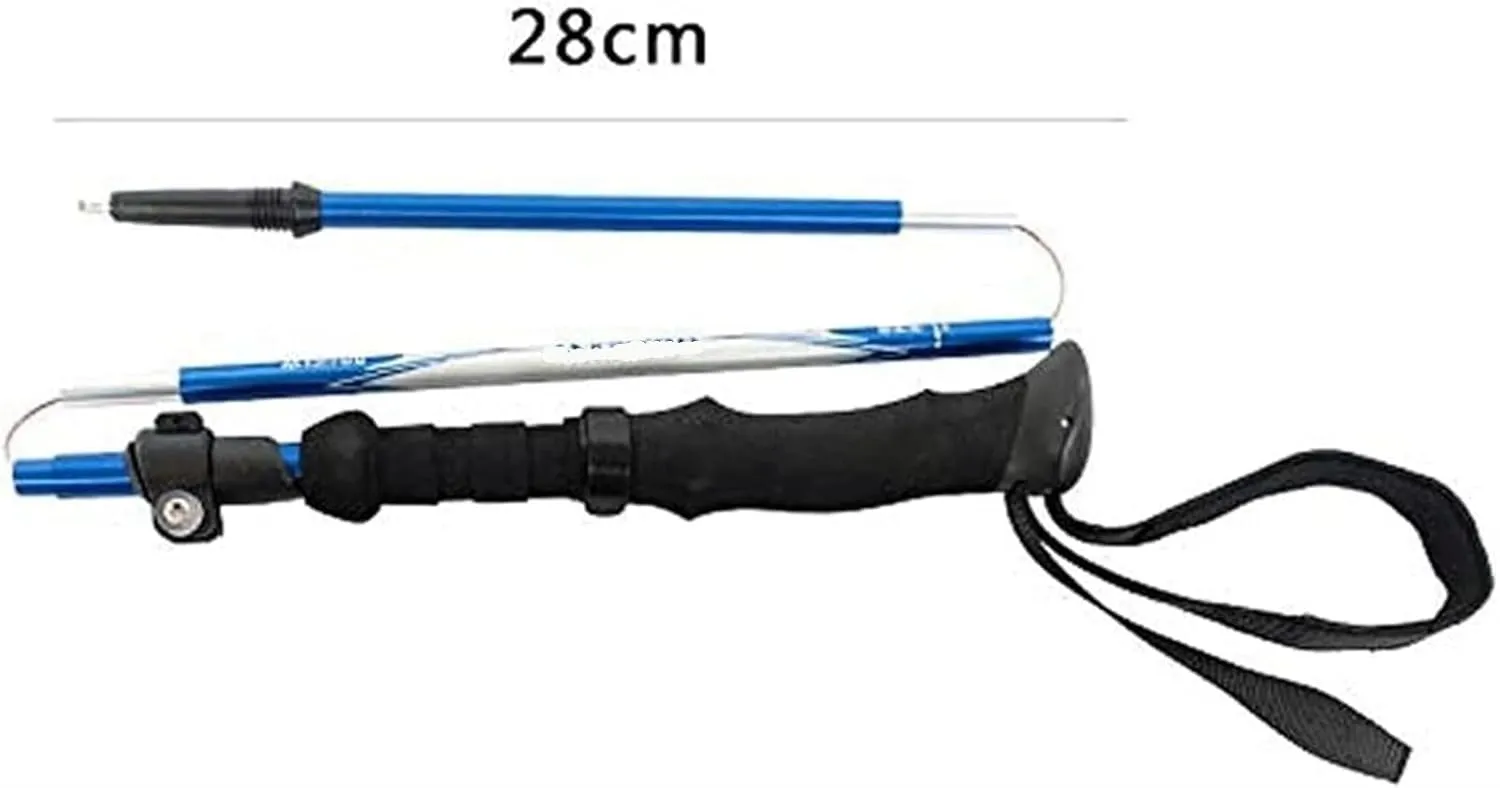 Hiking Trekking Poles Adjustable Trekking Poles Telescopic Walking Sticks Ultralight Hiking Poles for Mountaining Hiking Sticks for Trekking(Blue)