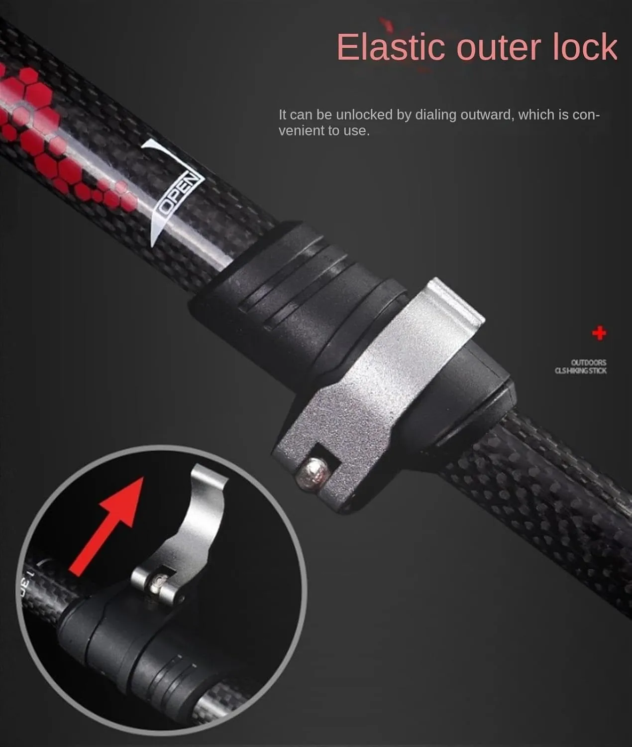 Hiking Trekking Poles Carbon Fiber Trekking Poles Telescopic Walking Sticks Ultralight Hiking Poles for Backpack Hiking Sticks for Trekking(White)