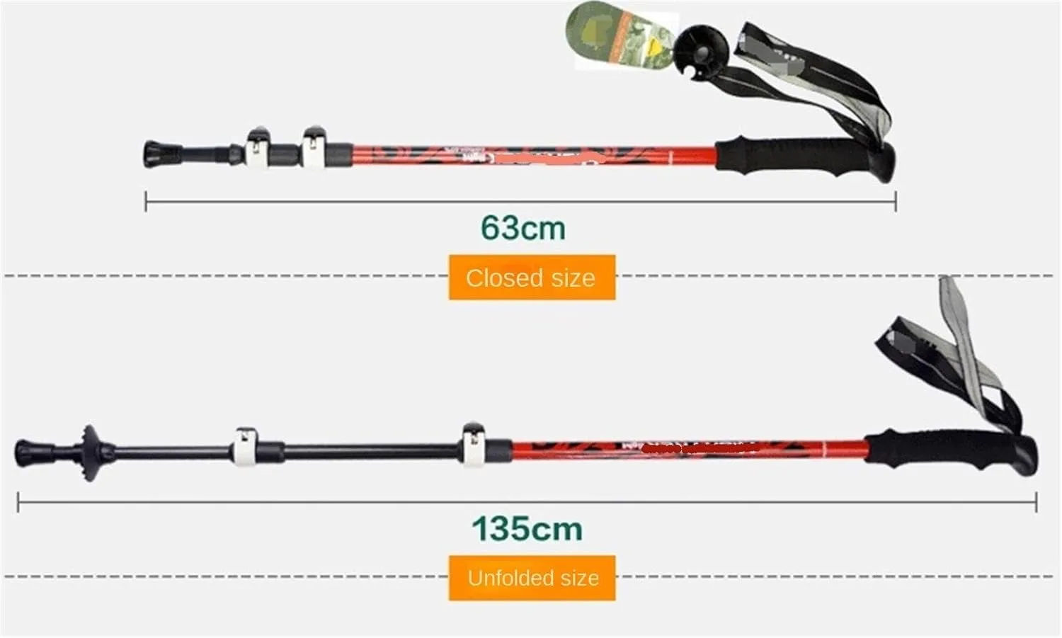 Hiking Trekking Poles Telescopic Walking Sticks Carbon Fiber Hiking Poles Lightweight for Hiking Walking Running Hiking Sticks for Trekking(White)