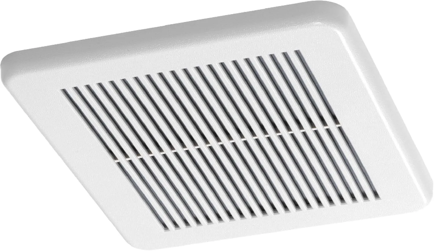 Homewerks 7114-02-HW DC Bathroom Fan 50-CFM 1.0 Sone White Ventilation Fan, Energy Star-Qualified with 3-inch Duct for 2x4 Construction
