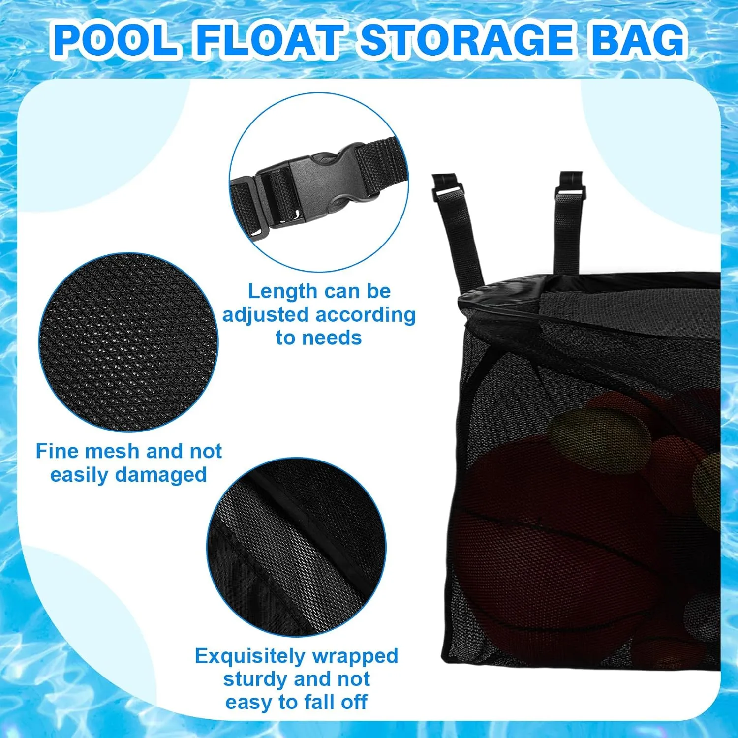 Honoson 24 Pcs Solar Pool Side Lights for Above Ground Pools with 1 Hanging Storage Bag Outdoor Swimming Pool Fence Decoration Accessories Waterproof LED Warm Light (25 Pcs, Warm Light)