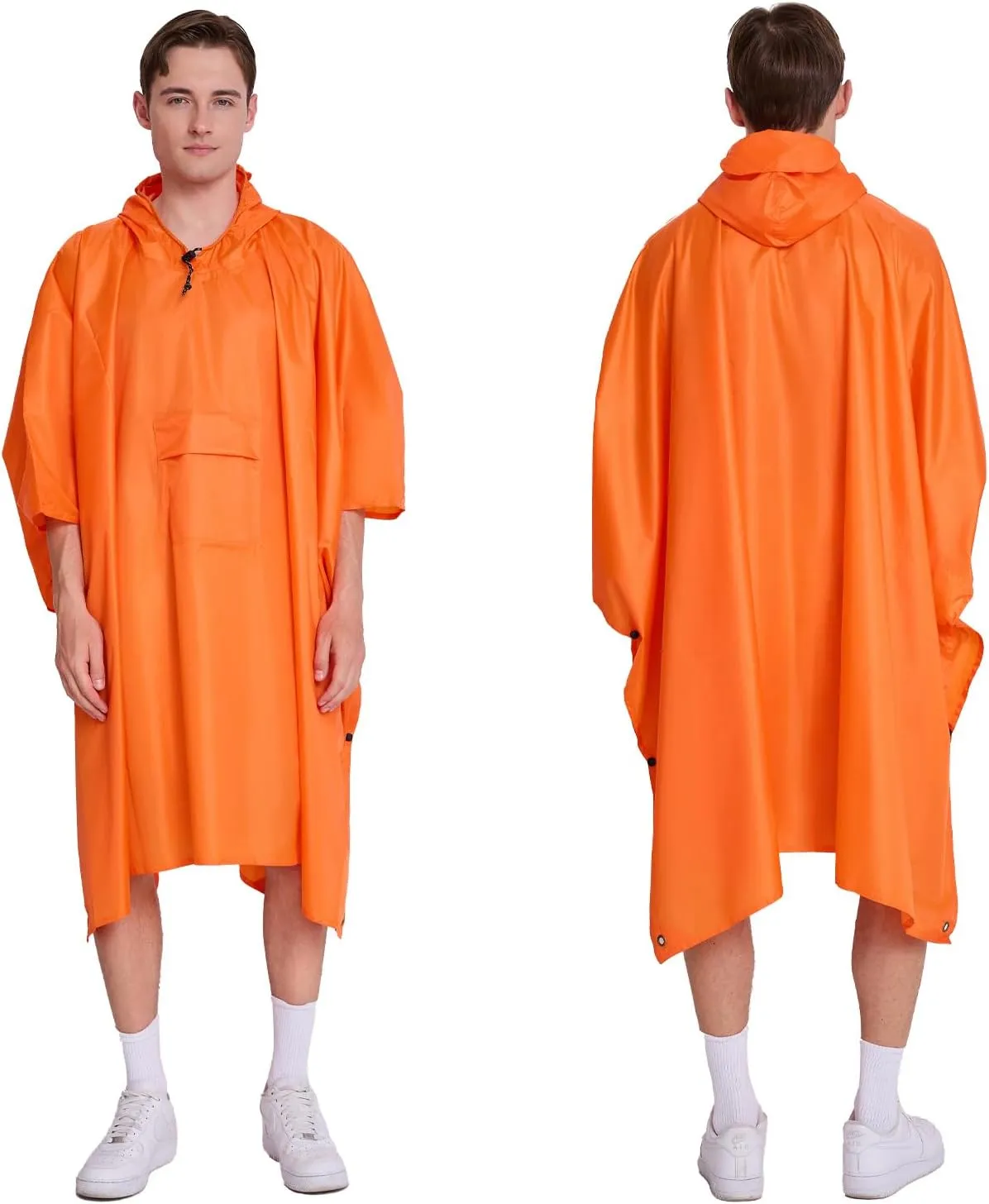 hooded waterproof raincoat, outdoor hiking, unisex, camping mat and small tent multifunctional