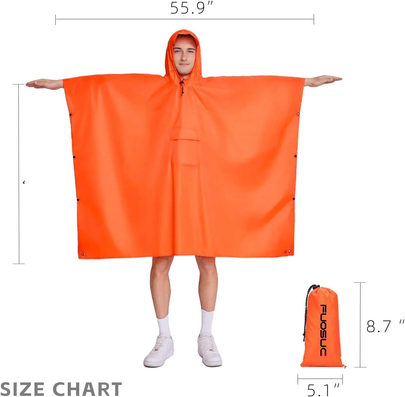 hooded waterproof raincoat, outdoor hiking, unisex, camping mat and small tent multifunctional