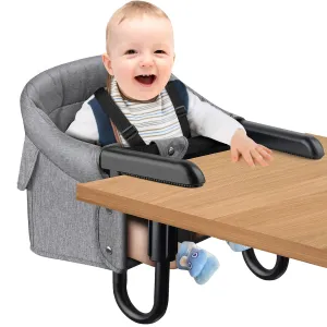 Hook On High Chair for Baby, Clip On High Chair to Table, Portable High Chair with Removable Seat, Fast Table Chair with Storage Bag, Seat for Baby Toddler Home and Travel, Lightweight and Compact