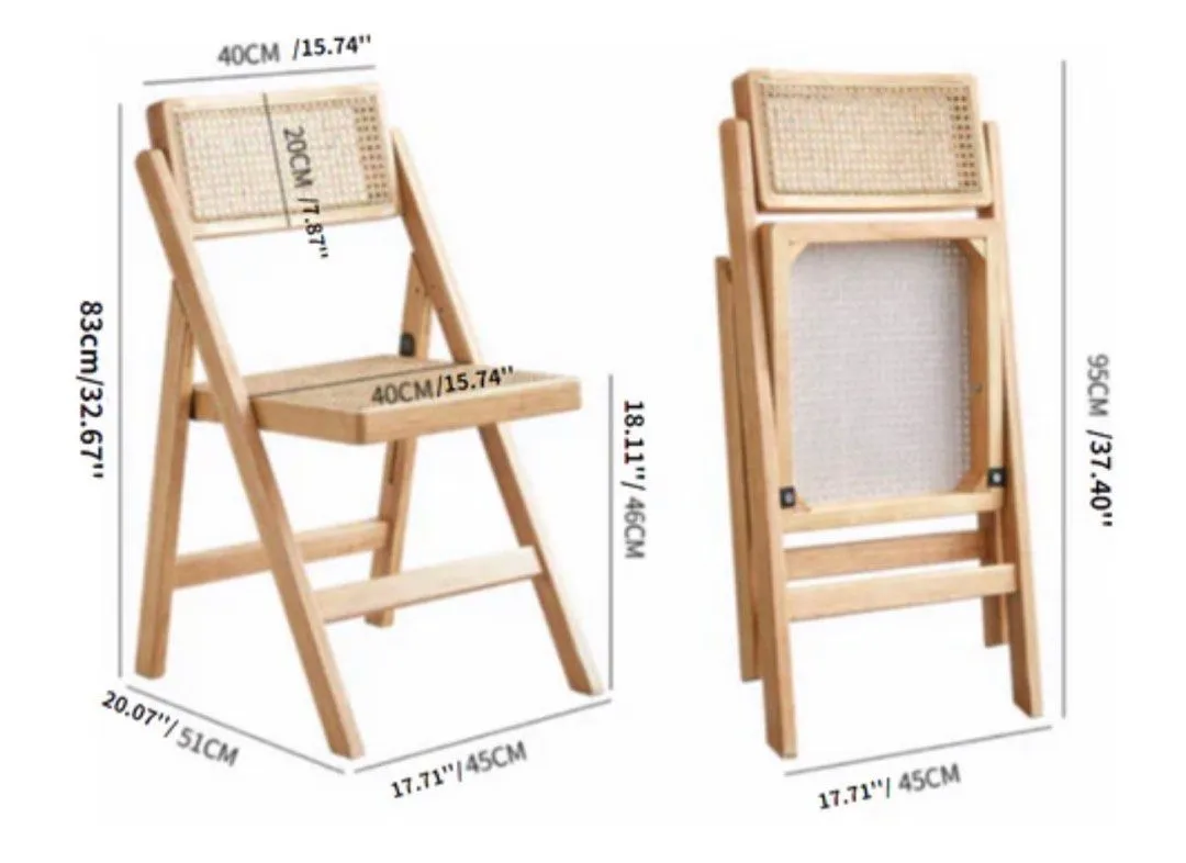 HORIYAMA Beech Foldable Chair (set of 2)