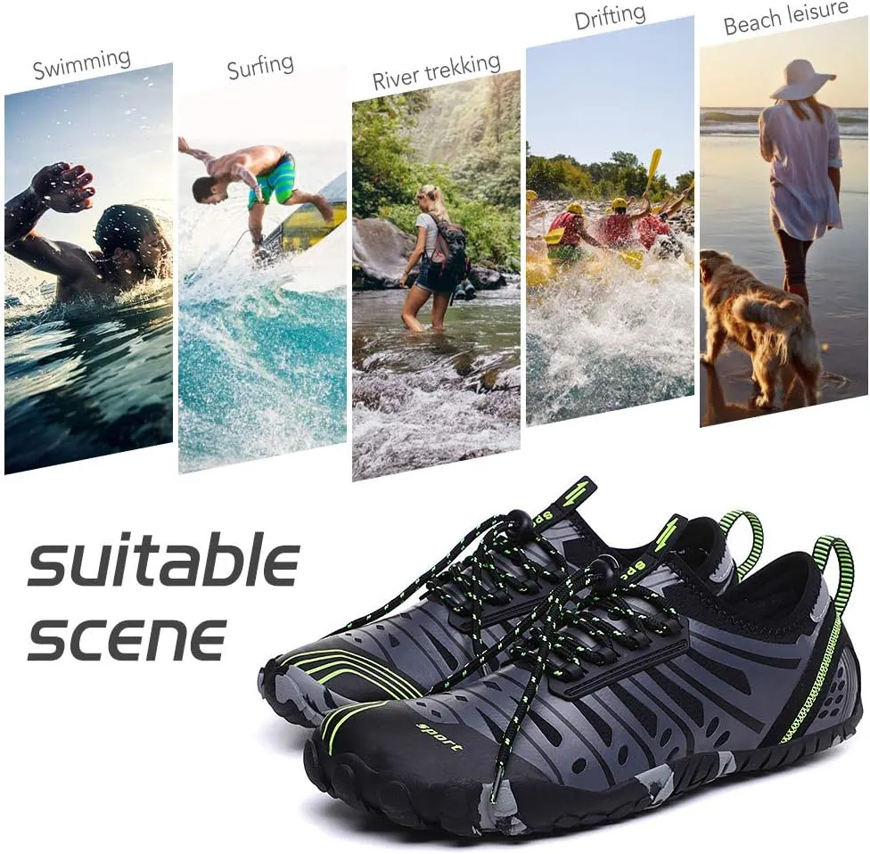 HXBER Water Shoes Quick Dry Lightweight River Trekking Shoes Athletic Sport Shoes for Beach Kayaking Boating Hiking Surfing Walking
