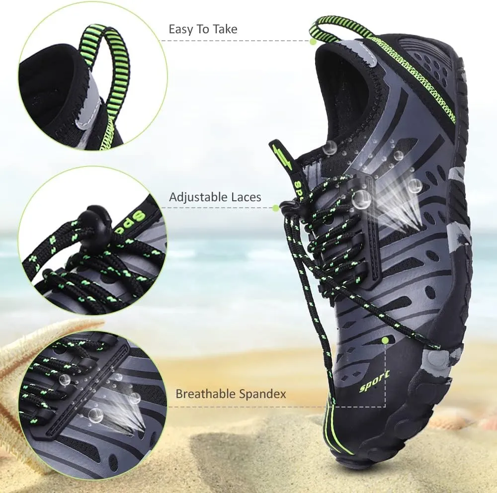 HXBER Water Shoes Quick Dry Lightweight River Trekking Shoes Athletic Sport Shoes for Beach Kayaking Boating Hiking Surfing Walking