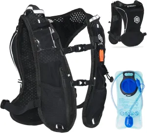 Hydration Vest Backpack with 1.5L Water Bladder - Adjustable Breathable Running Pack for Hiking Trail Lightweight Running Cycling Marathon, Daypack for Women & Men
