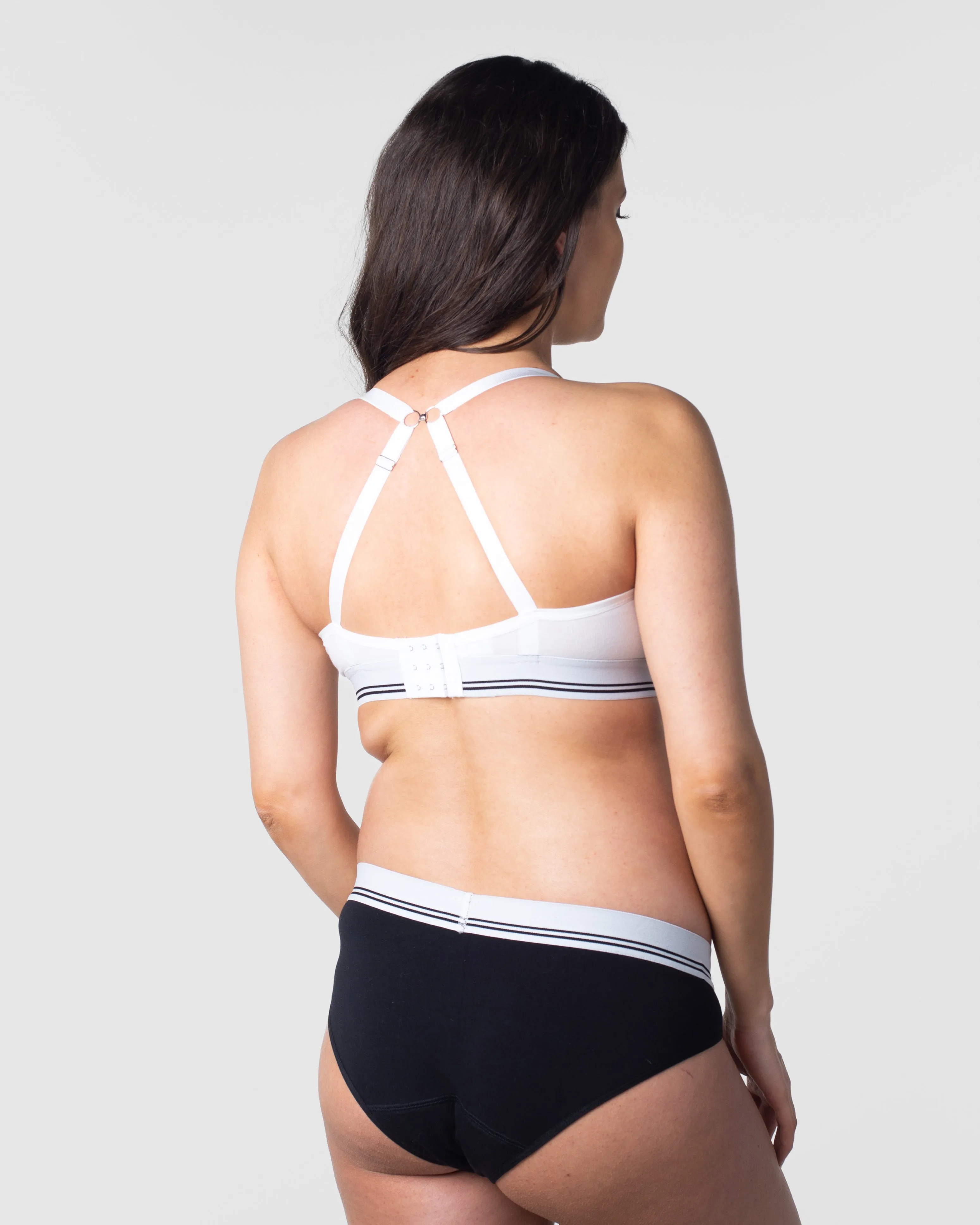 Icon Cotton T-shirt Nursing Bra - White