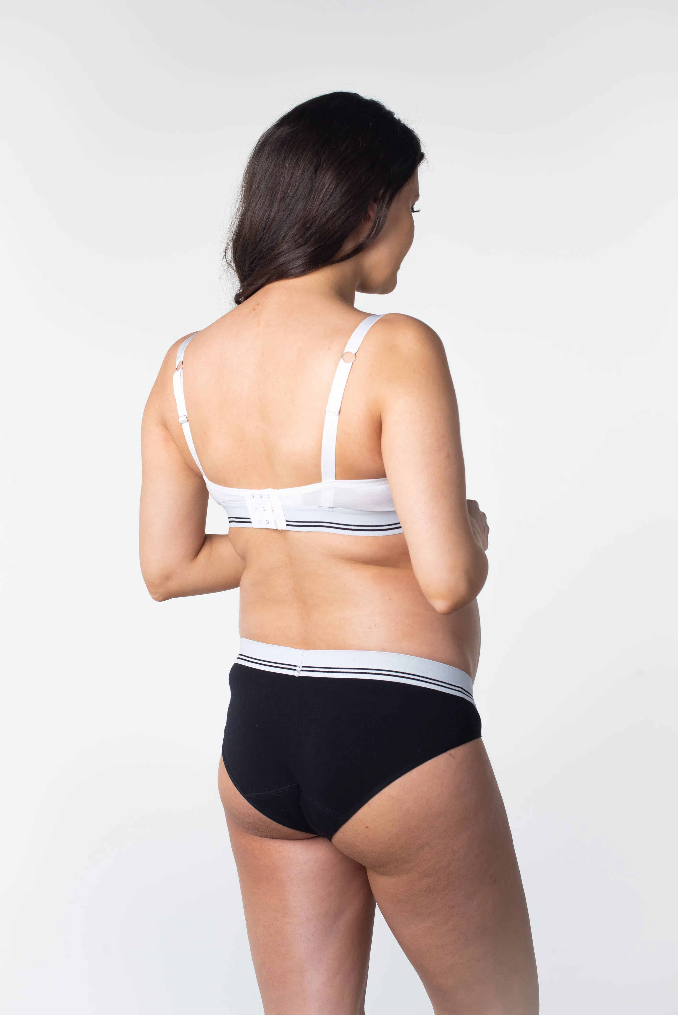 Icon Cotton T-shirt Nursing Bra - White
