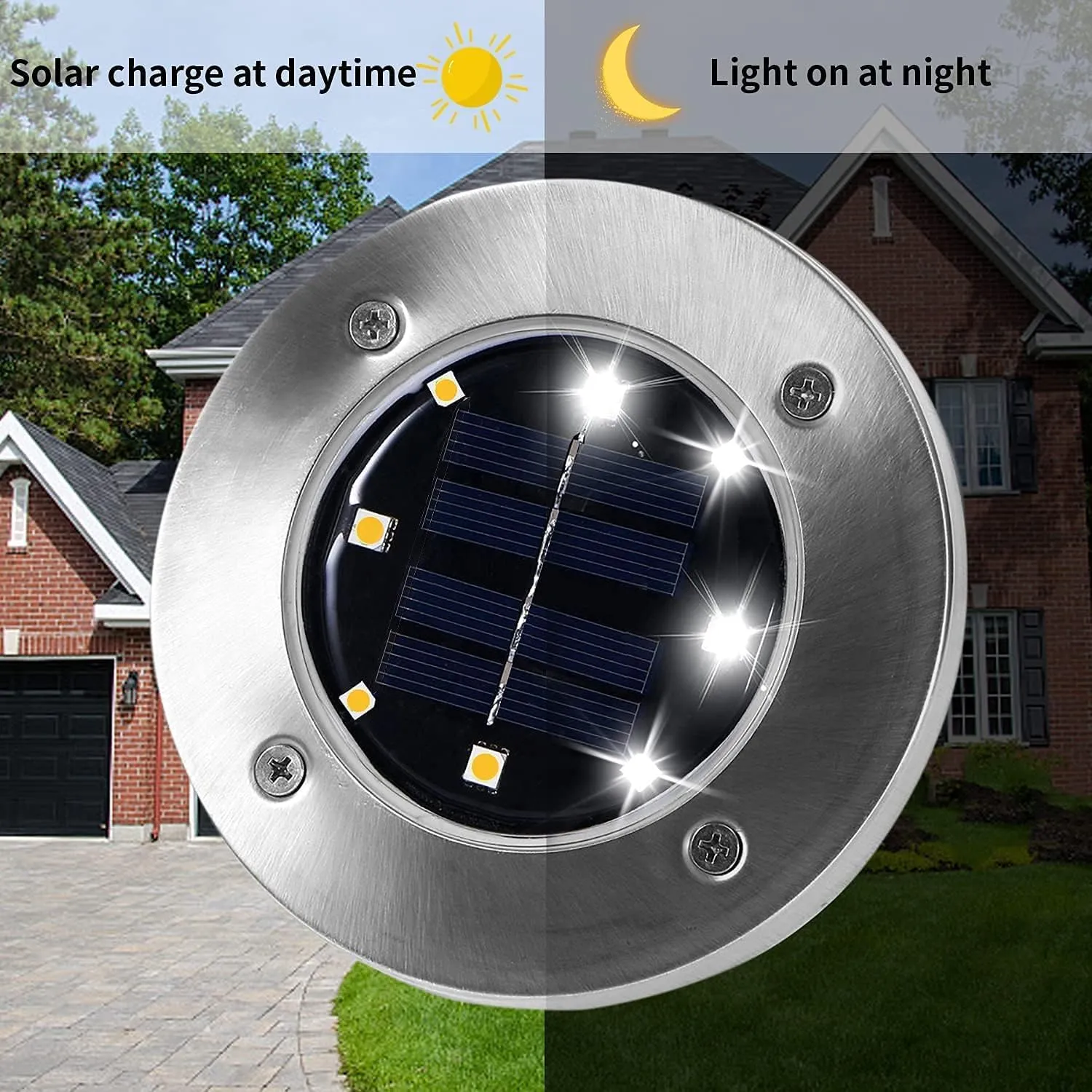 INCX Solar Lights Outdoor Waterproof,16 Pack Solar Lights for Outside, Solar Garden Lights Landscape Lighting for Patio Pathway Lawn Yard Deck Driveway Walkway, Cold White