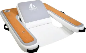 Inflatable Chair - Premium Outdoor Blow Up Seat Lounger for Boating, Beach, Lake, Pool - Includes Pump & Travel Bag - Foldable Water Floating Device for Adults Summer (Grey)