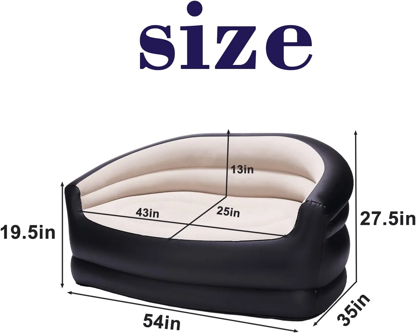 Inflatable Couch Air Sofa,Blow Up Chair for Outdoor and Living Room