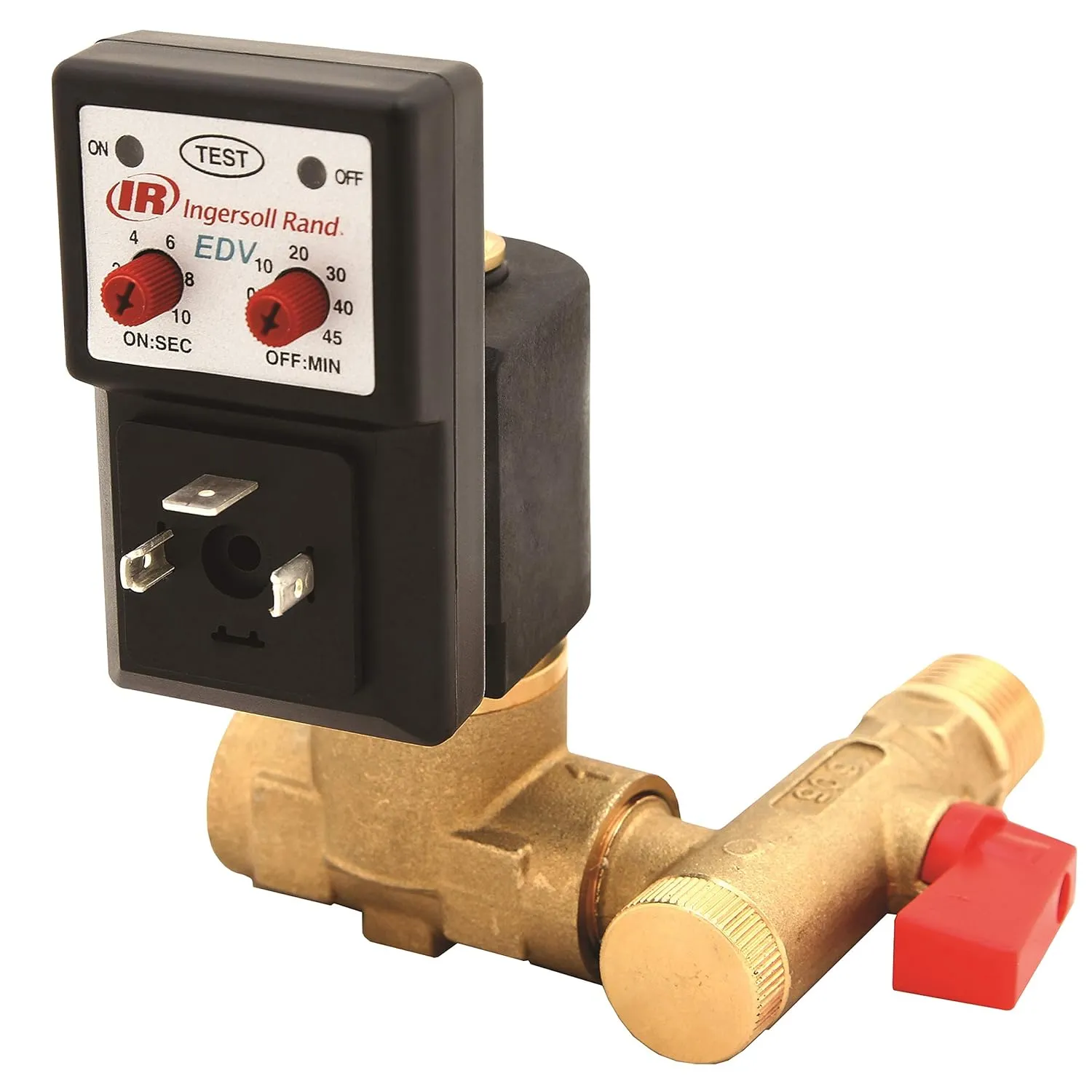 Ingersoll-Rand EDV-2000 OEM 1/2" Inlet Electronic Drain Valve (110V) .5NPT 7/16 Orifice Black