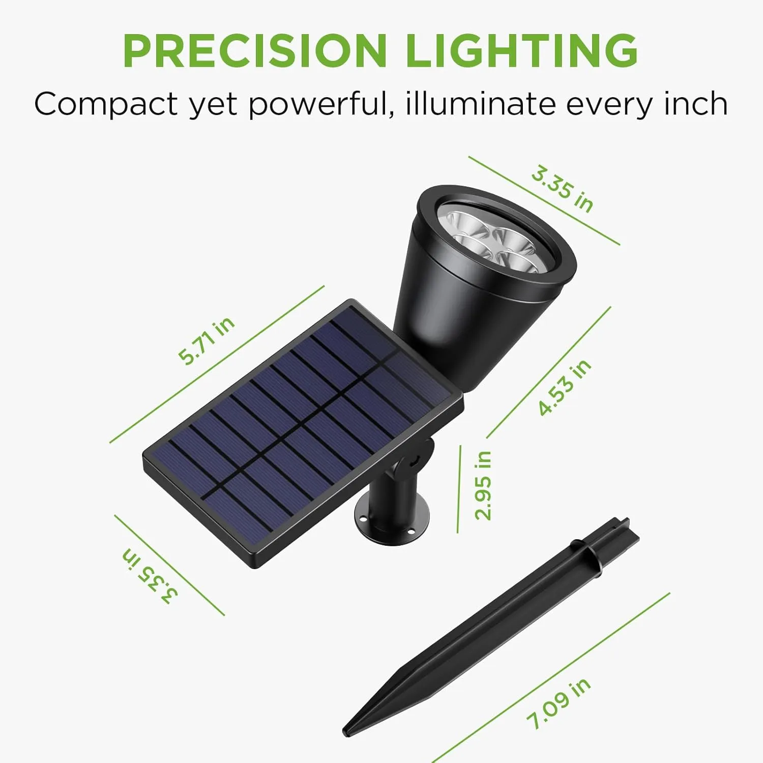 InnoGear Solar Flag Pole Light, Solar Lights Outdoor Waterproof Landscape Spotlights Outside Spot Lights for Flag Uplighting Backyard Patio Pathway Statue Palm Tree Sign, Cool White