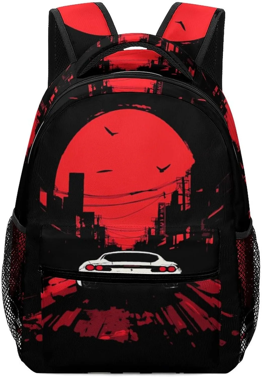 Japan Motorsport-Car Laptop Backpack Durable Travel Daypack Casual Shoulder Bag for Sport Hiking