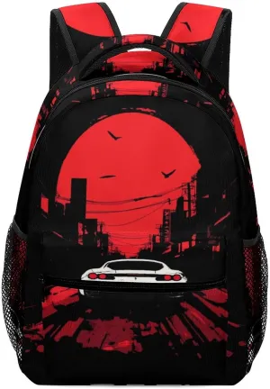 Japan Motorsport-Car Laptop Backpack Durable Travel Daypack Casual Shoulder Bag for Sport Hiking