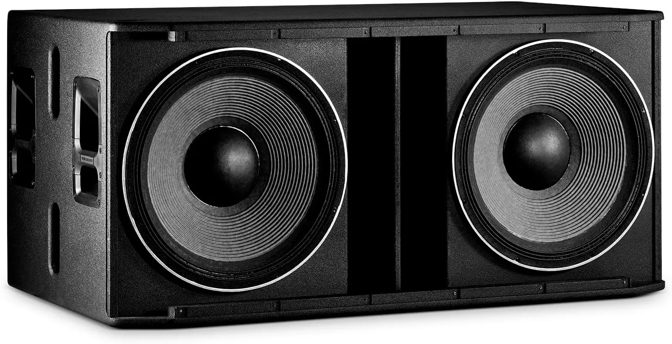 JBL Professional SRX828SP Portable, Active, Amplified, Powered Dual 18 Inch Subwoofer System. 2000 Watt Peak Crown Amplifier. DJ, PA, Stage. Black