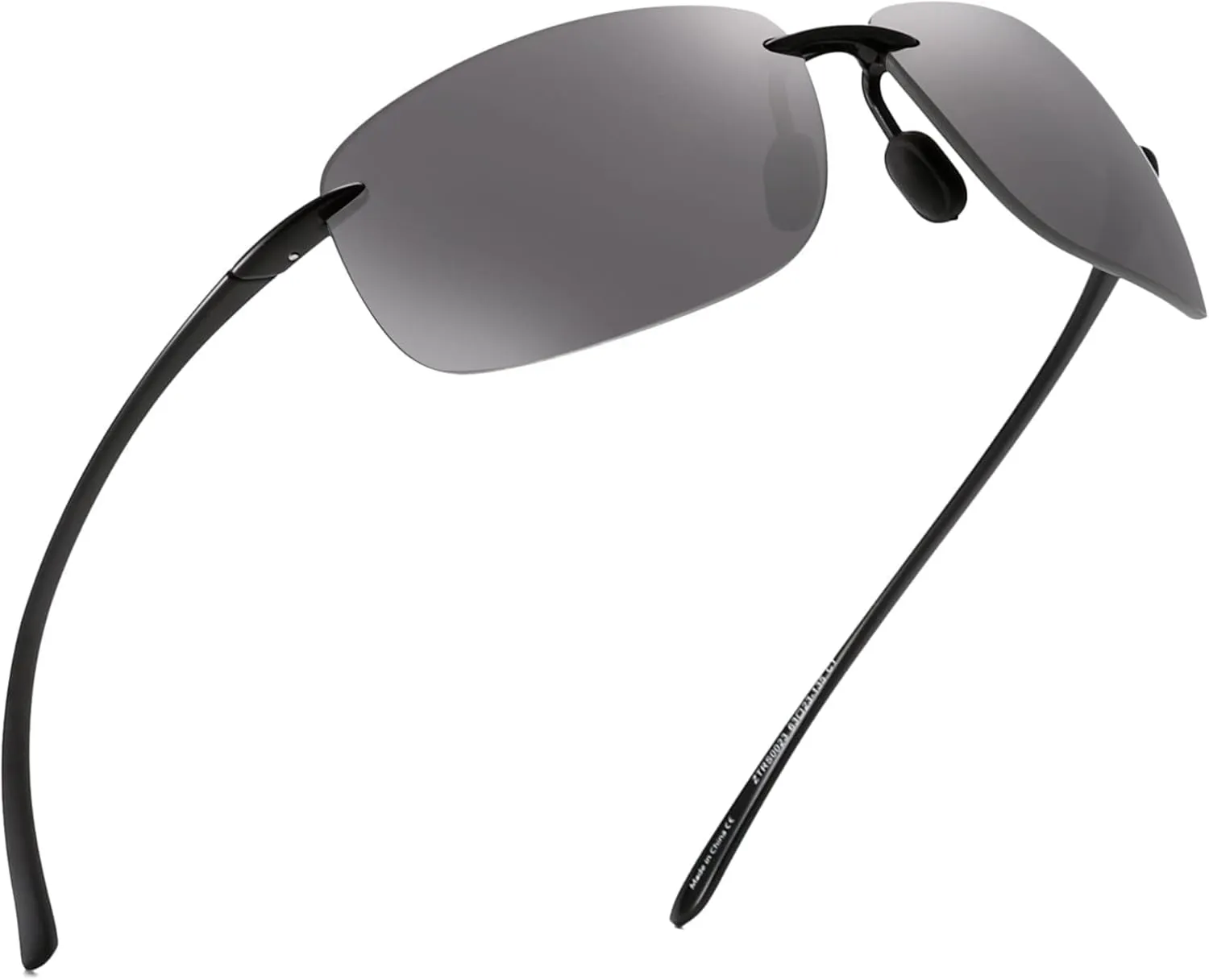 JIM HALO Sport Sunglasses for Men Women TR90 Rimless Frame for Running Fishing Cycling Driving