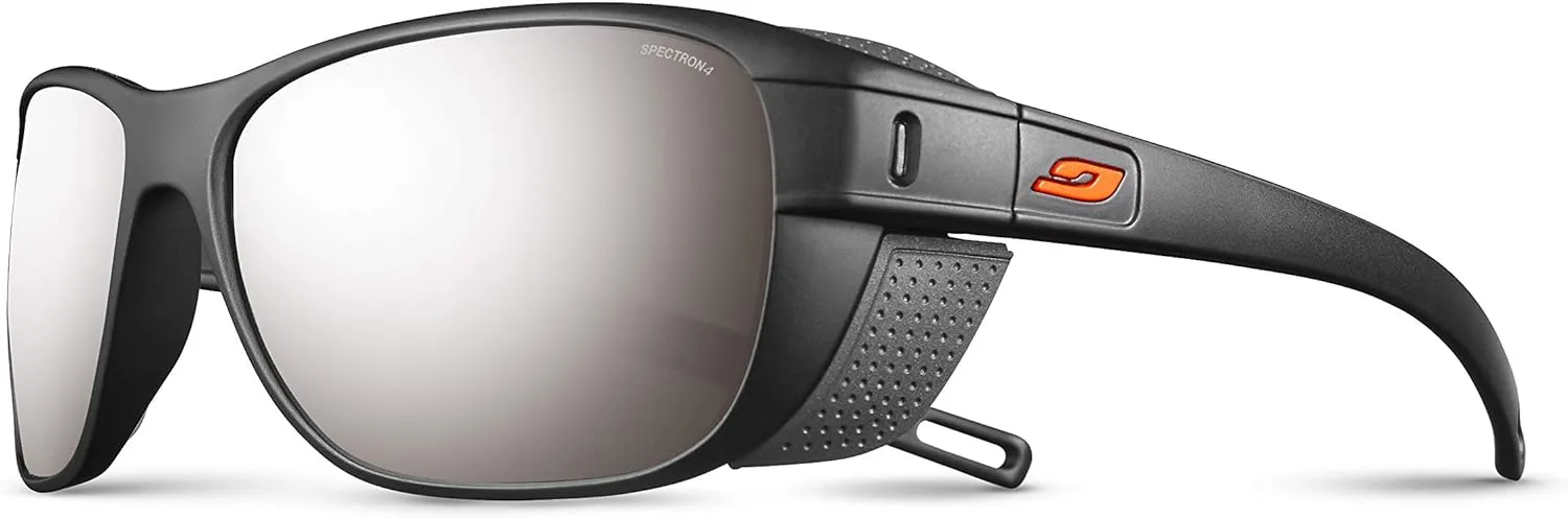 Julbo Camino Glacier Sunglasses for Men & Women w/Removable Side Shields for Mountaineering, Hiking, Skiing, and Trekking