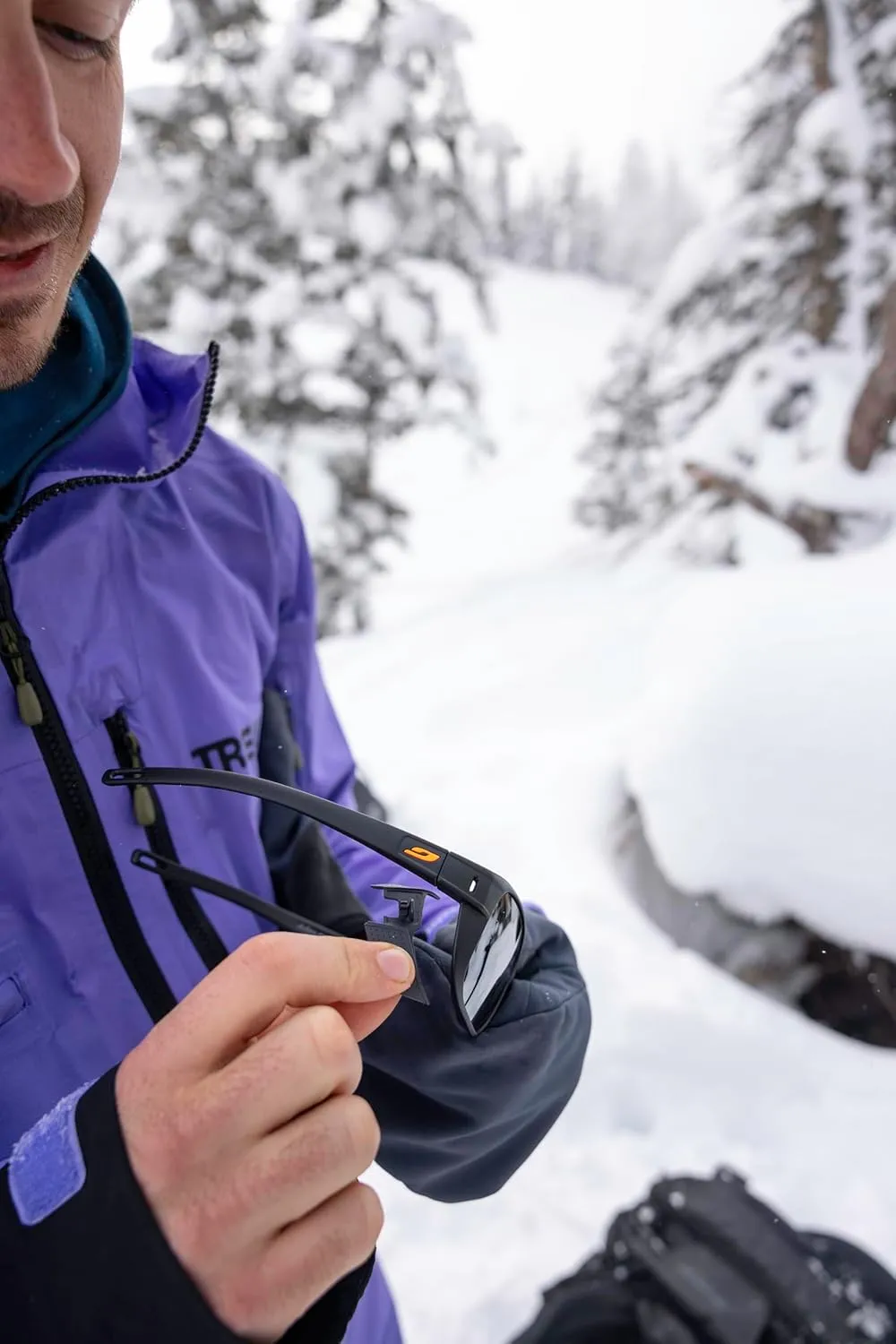 Julbo Camino Glacier Sunglasses for Men & Women w/Removable Side Shields for Mountaineering, Hiking, Skiing, and Trekking