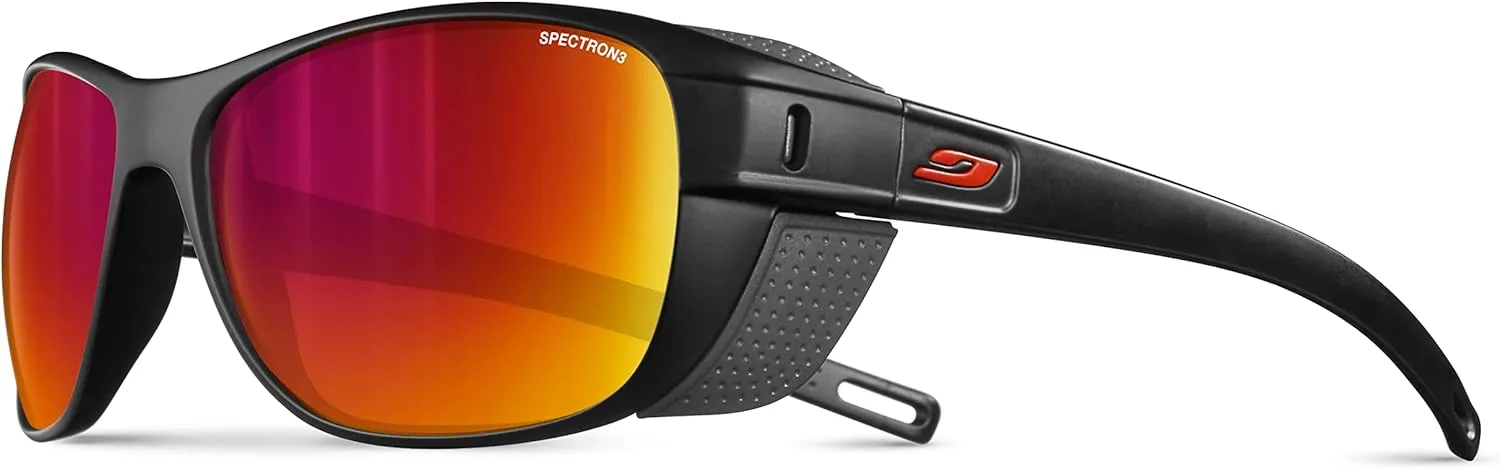 Julbo Camino Glacier Sunglasses for Men & Women w/Removable Side Shields for Mountaineering, Hiking, Skiing, and Trekking