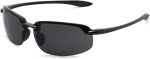 JULI Sports Sunglasses for Men Women Tr90 Rimless Frame for Running Fishing Baseball Driving MJ8001