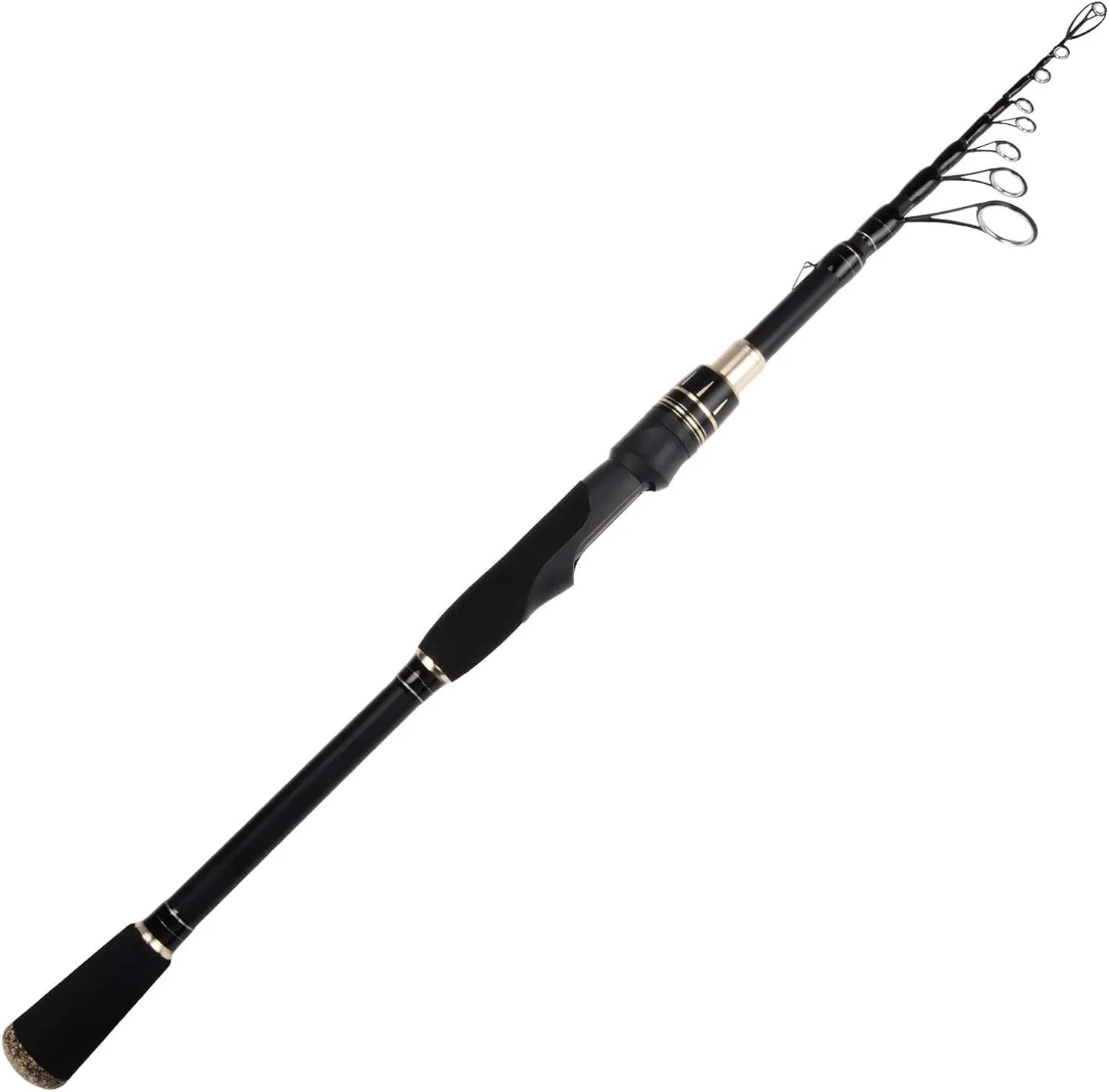 KastKing Blackhawk II Telescopic Fishing Rods, Graphite Rod Blanks, Durable Glass Tip, Floating Guides, 1pc Performance, EVA Handle