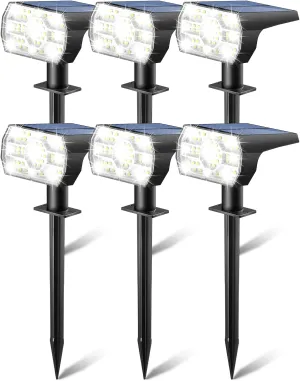 Kaxiida Solar Lights Outdoor Waterproof IP68, 3 Lighting Models Solar Powered Spot Lights Outdoor, 56LED Dusk to Dawn for Yard Patio Garden Pathway Landscape Lighting
