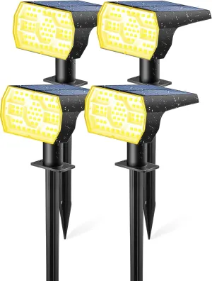 Kaxiida Solar Lights Outdoor Waterproof IP68, 3 Lighting Models Solar Powered Spot Lights Outdoor, 56LED Light Dusk to Dawn for Yard Patio Garden Pathway Landscape Lighting