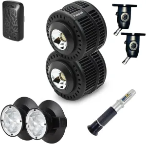 Kessil A500X LED Lights, Light Mounts, WiFi Dongle, MarineAndReef Reefractometer & Extra Narrow Reflectors TAKE ME Higher Bundle (5 Items)