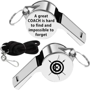 KEYCHIN Archery Instructor Whistle with Lanyard Archery Mom Gifts A Great Coach is Hard to Find and Impossible to Forget Whistle for Archery Coach
