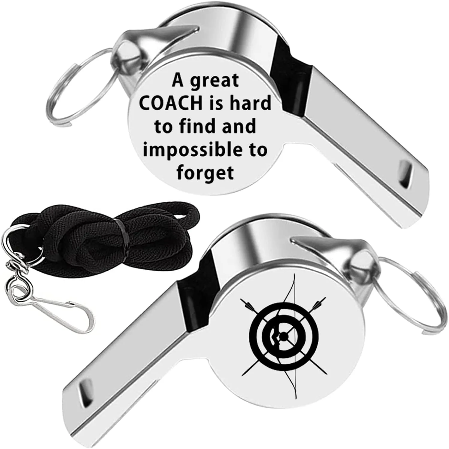 KEYCHIN Archery Instructor Whistle with Lanyard Archery Mom Gifts A Great Coach is Hard to Find and Impossible to Forget Whistle for Archery Coach