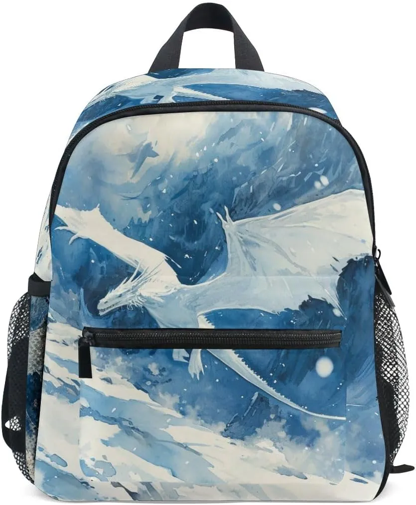 Kids Backpack for Boys Girls Toddler Bags Children Preschool Dragon Pterosaur 3 Kindergarten Small 3-8 Years Old Chest Strap