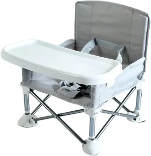 Kids Camping Chair Folding Portable Kids Outdoor Chair, Multifunctional Beach Chair Camping Chair Dining Chair, Save Space (Color : Gray)